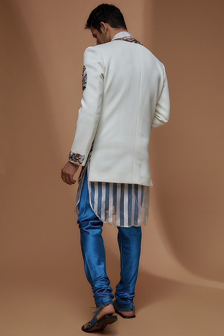 Multi-Colored Georgette Embroidered Indo-Western Set by Dapper & Dare at Pernia's Pop Up Shop