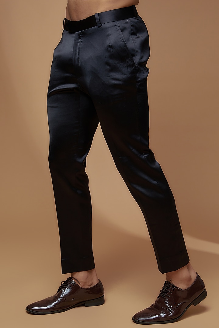 Black Velvet Embroidered Blazer Set by Dapper & Dare at Pernia's Pop Up Shop