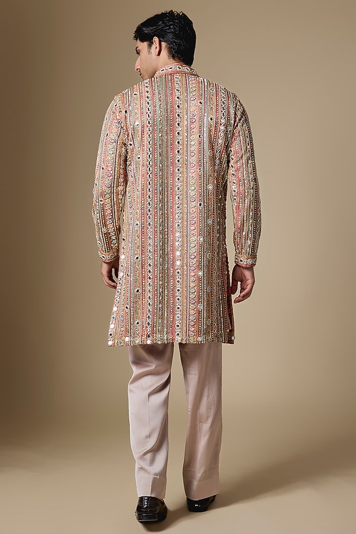 Multi-Colored Sequins Net Fabric Cutdana Embroidered Kurta Set by Dapper & Dare at Pernia's Pop Up Shop