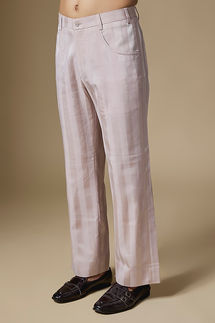 Lavender Satin Cutdana Embroidered Open Groom Indowestern Set by Dapper & Dare at Pernia's Pop Up Shop
