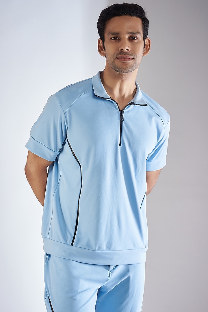 Blue Cotton Co-Ord Set by Dapper & Dare at Pernia's Pop Up Shop