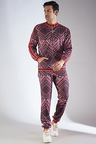 Pink Cotton Blend Fabric Printed Co-Ord Set by Dapper & Dare