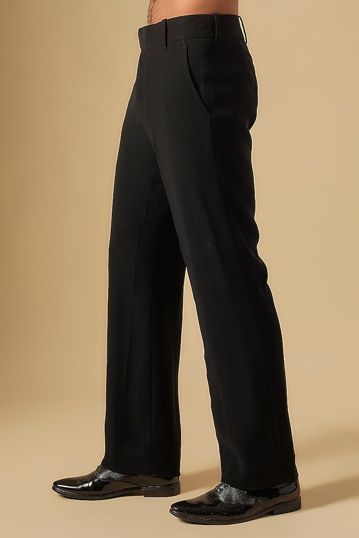 Black Japanese Twill Hand Embroidered Groom Bandhgala Set by Dapper & Dare at Pernia's Pop Up Shop
