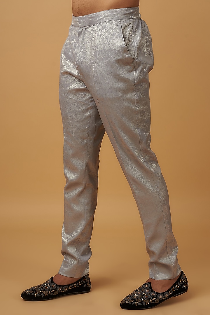 Green Net Embroidered Groom Indowestern Set by Dapper & Dare at Pernia's Pop Up Shop