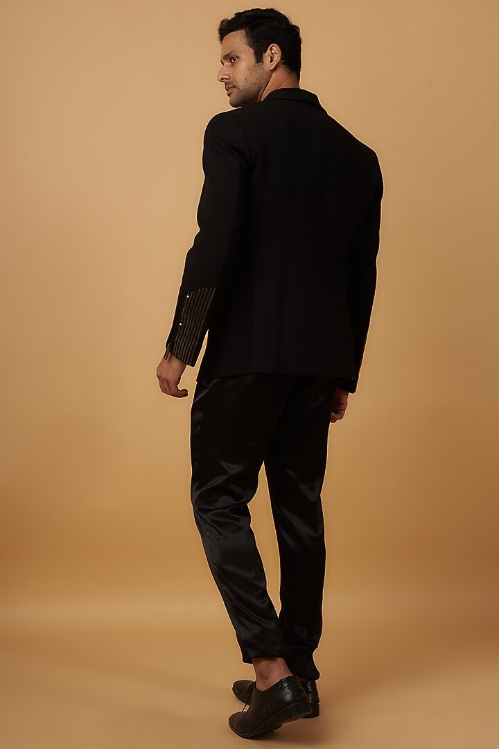 Black Banana Crepe Blazer Set by Dapper & Dare at Pernia's Pop Up Shop