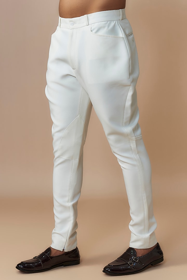 Ivory Jute Cotton Blend Shell Embroidered Jacket Set by Dapper & Dare at Pernia's Pop Up Shop