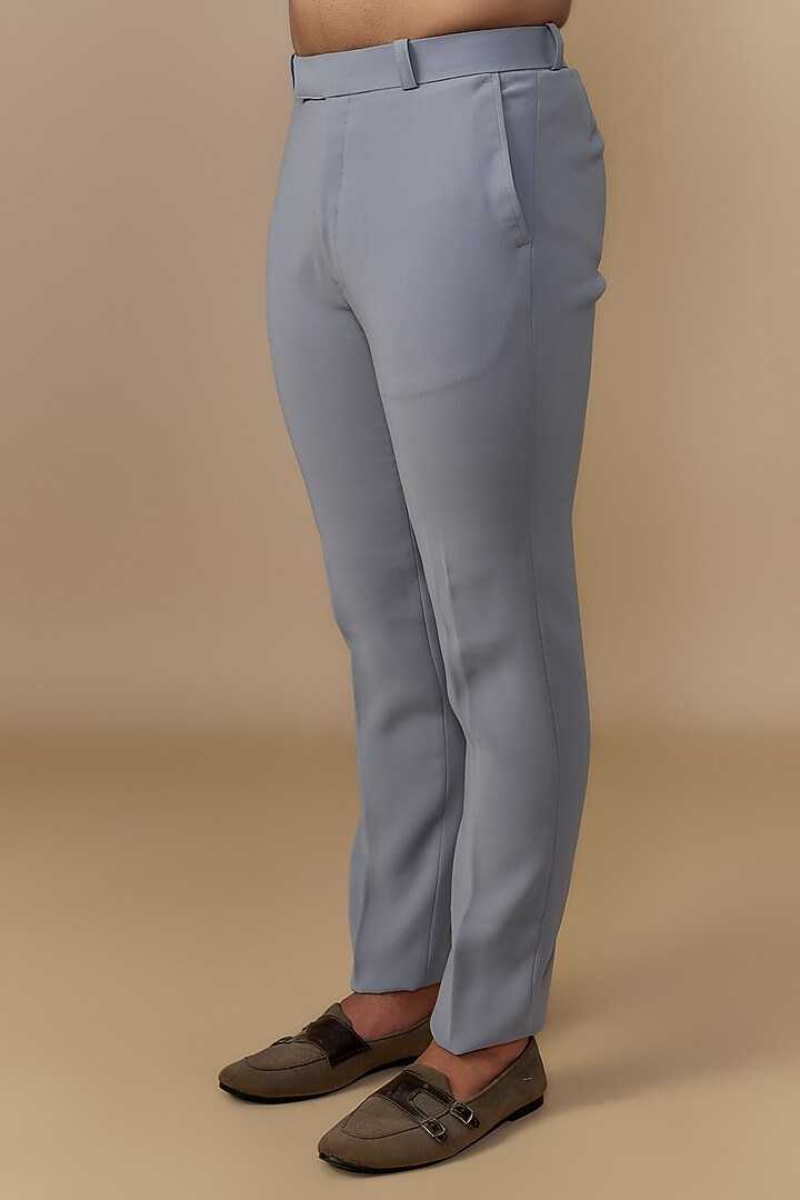Grey British Twill Resham Embroidered Tuxedo Set by Dapper & Dare at Pernia's Pop Up Shop