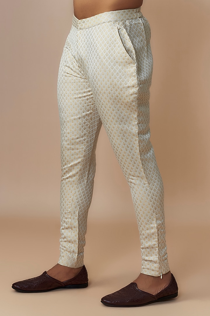 Gold Pure Organza Kurta Set by Dapper & Dare at Pernia's Pop Up Shop