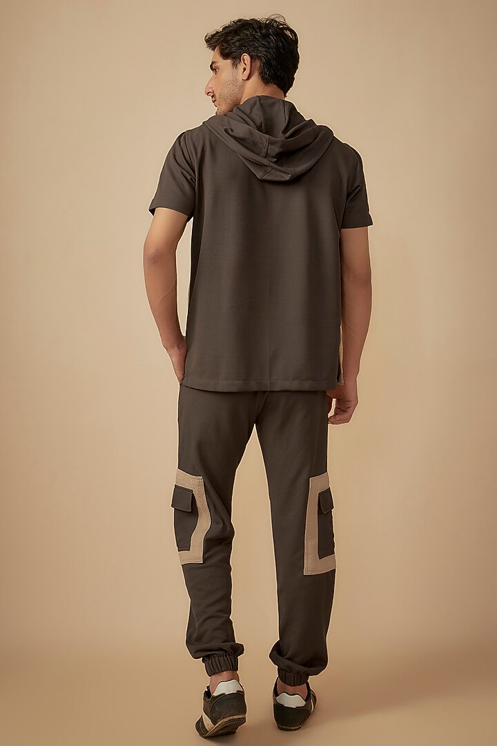 Brown Sepia Yarn Color Block Printed Co-Ord Set by Dapper & Dare at Pernia's Pop Up Shop