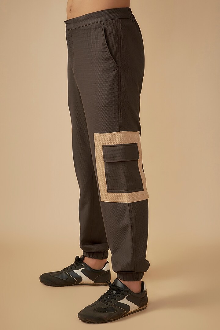 Brown Sepia Yarn Color Block Printed Co-Ord Set by Dapper & Dare at Pernia's Pop Up Shop