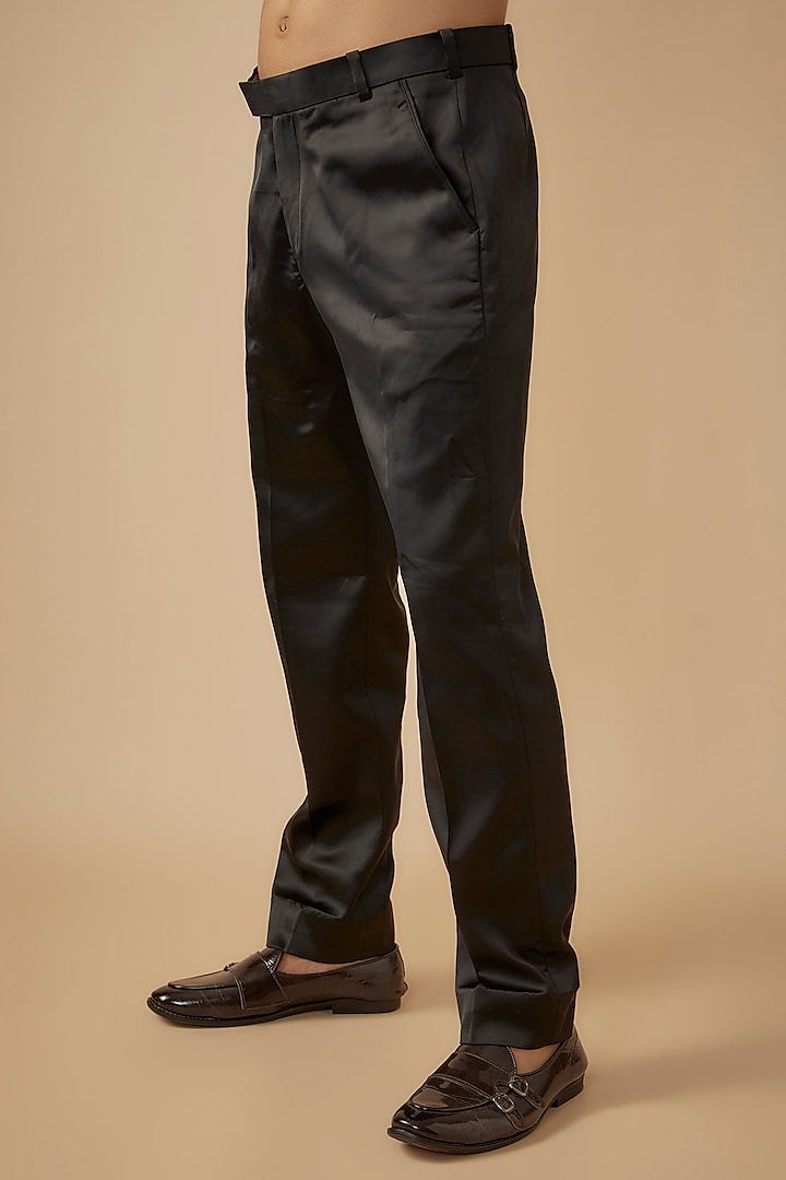 Blue Japanese Crepe Sequins & Stone Embroidered Groom Indowestern Set by Dapper & Dare at Pernia's Pop Up Shop
