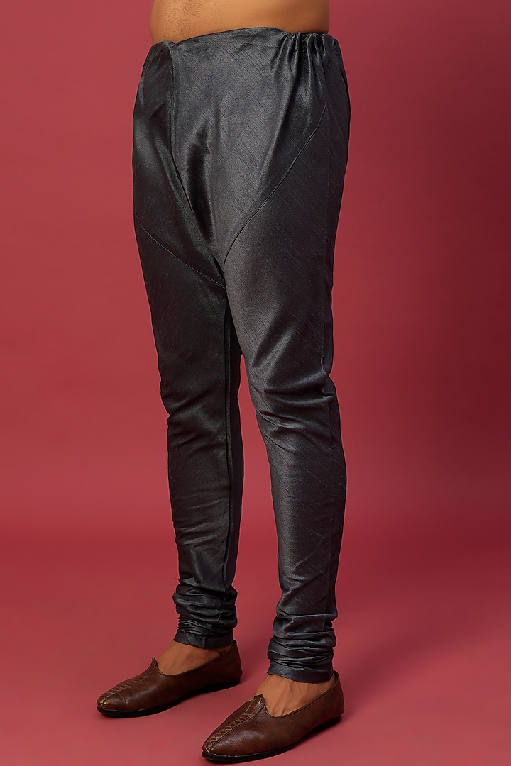 Metallic Grey Indo Western Set by Dapper & Dare at Pernia's Pop Up Shop