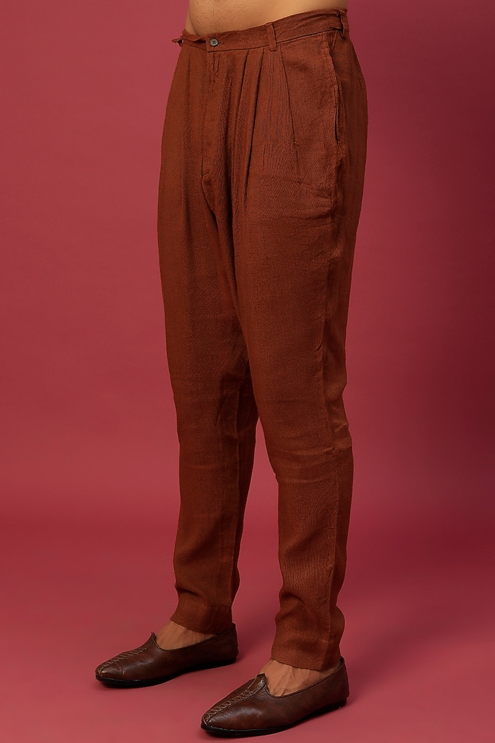Pecan Brown Jacket With Kurta Set by Dapper & Dare at Pernia's Pop Up Shop