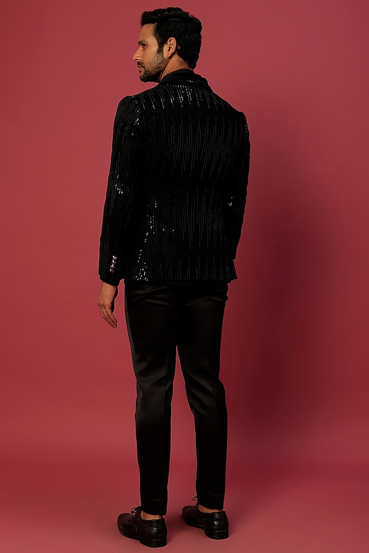 Black Velvet Tuxedo Set by Dapper & Dare at Pernia's Pop Up Shop