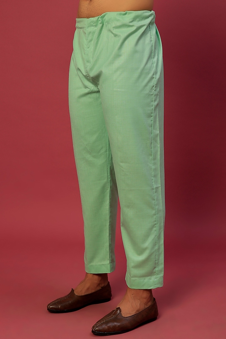 Seafoam Georgette Zardosi & MIrror Embroidered Kurta Set by Dapper & Dare at Pernia's Pop Up Shop