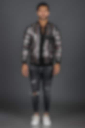 Multi-Colored Embellished Bomber Jacket by Dapper & Dare