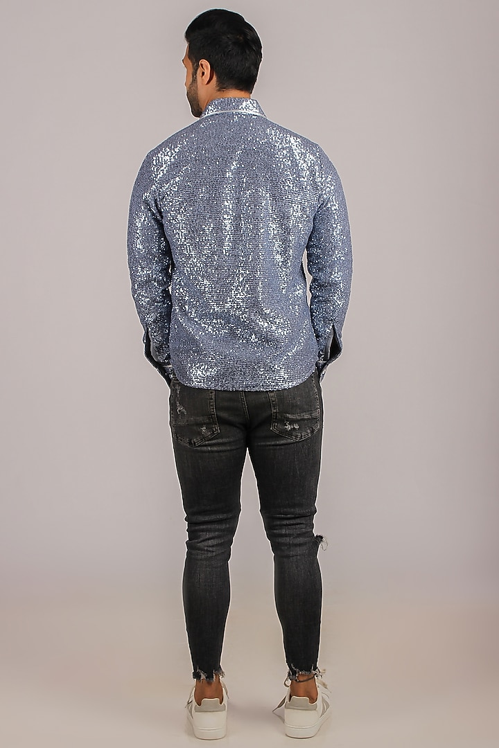 Lavender Sequins Wedding Shirt by Dapper & Dare at Pernia's Pop Up Shop