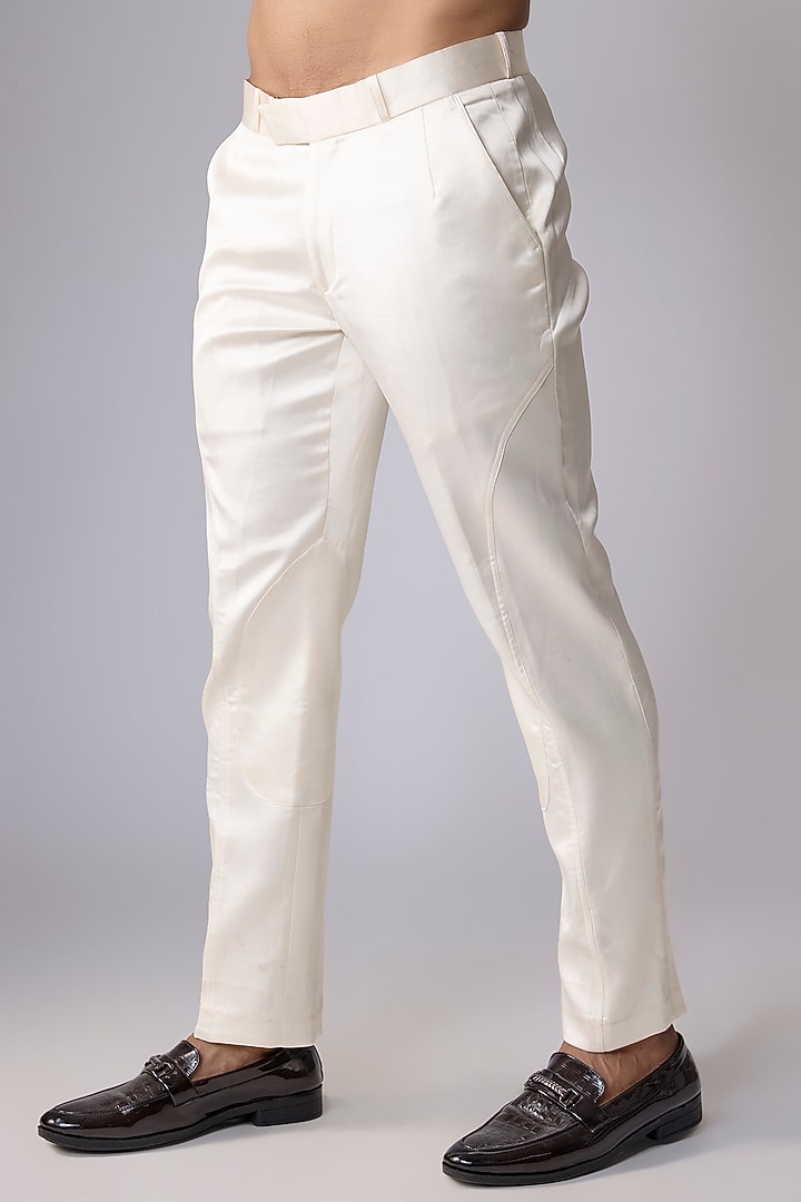 Ivory Silk Satin Mirror Work Groom Sherwani Set by Dapper & Dare at Pernia's Pop Up Shop