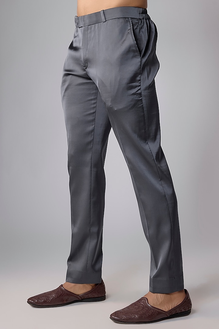 Cherry Red Silk Satin Hand Painted Groom Indowestern Set by Dapper & Dare at Pernia's Pop Up Shop