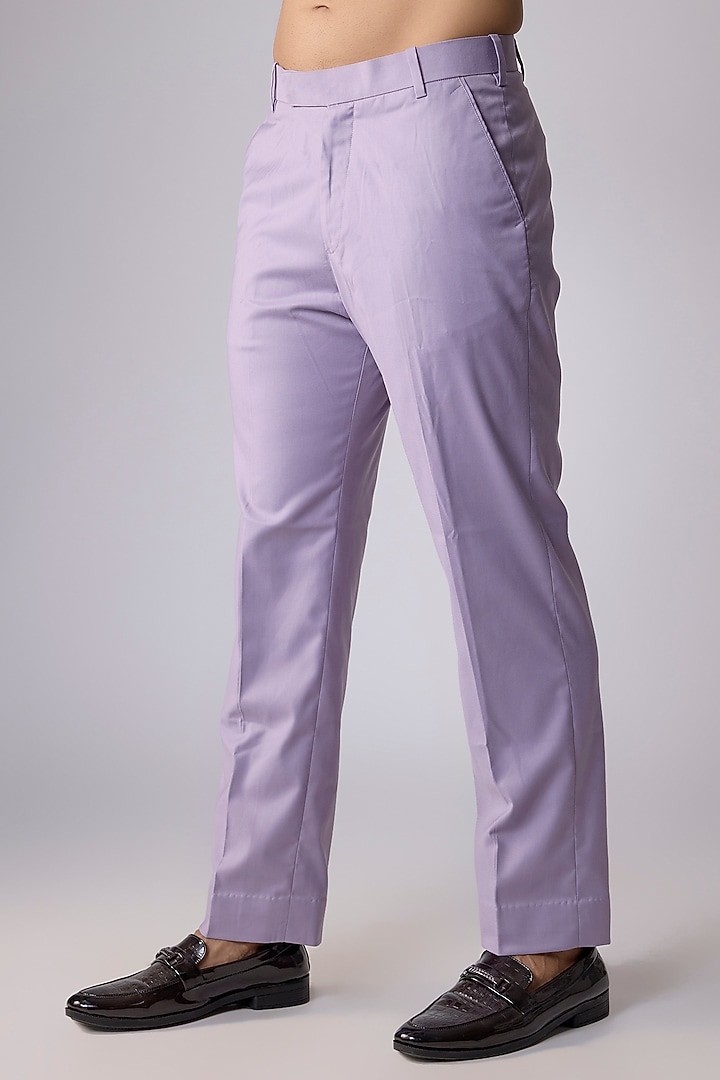 Purple Japanese Crepe Thread Hand Embroidered Groom Indowestern Set by Dapper & Dare at Pernia's Pop Up Shop