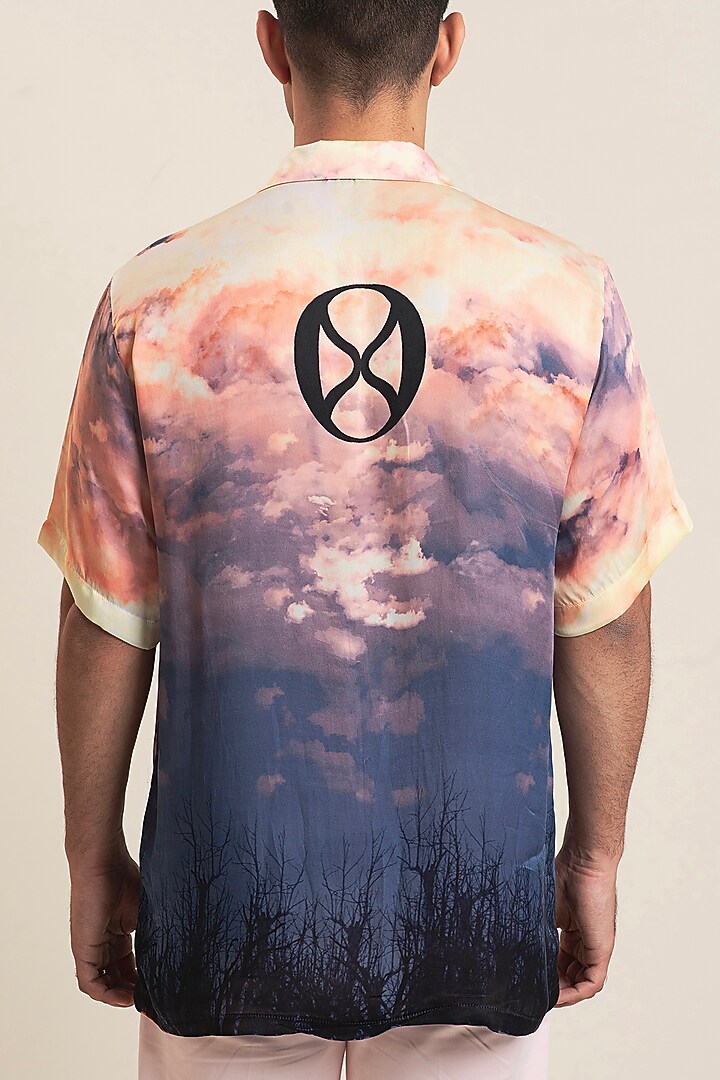 Multi-Colored Digital Printed Party Wear Shirt by DARK HOUR at Pernia's Pop Up Shop