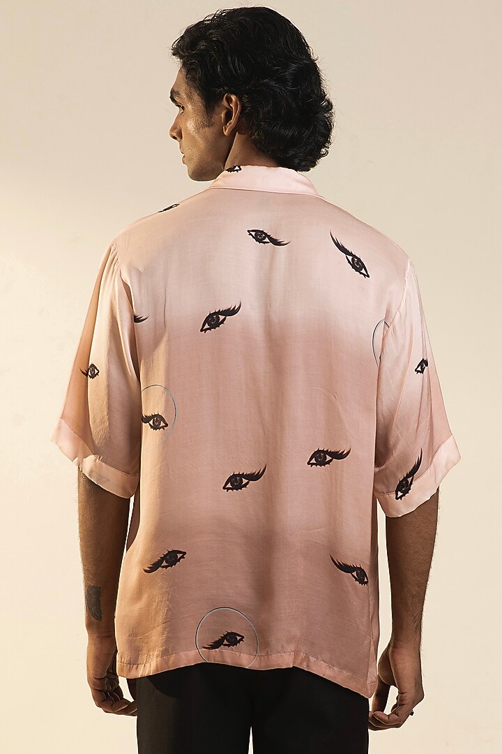 Pale Pink Digital Printed Party Wear Shirt by DARK HOUR at Pernia's Pop Up Shop