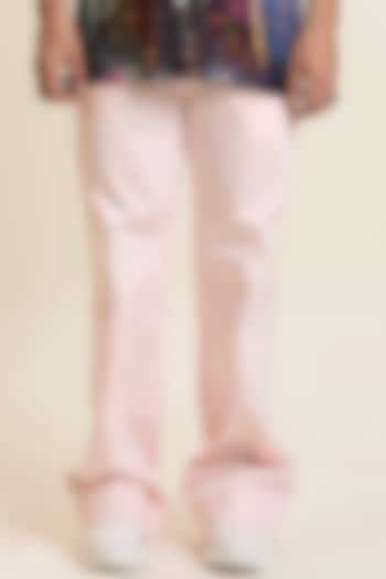 Vanilla Ice Pink Cotton Twill Pants by DARK HOUR
