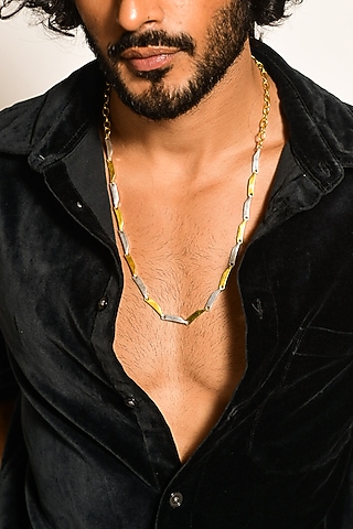 Gold & Silver Plated Enamelled Chain Necklace by DASHIA
