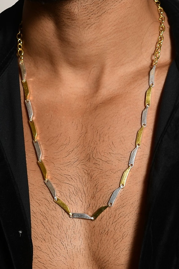 Gold & Silver Plated Enamelled Chain Necklace by DASHIA at Pernia's Pop Up Shop