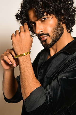Gold Plated Enamelled Square Bracelet by DASHIA
