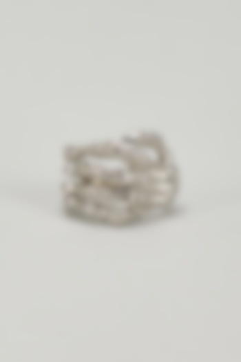 Silver Finish Skeleton Brass Ring by DASHIA at Pernia's Pop Up Shop