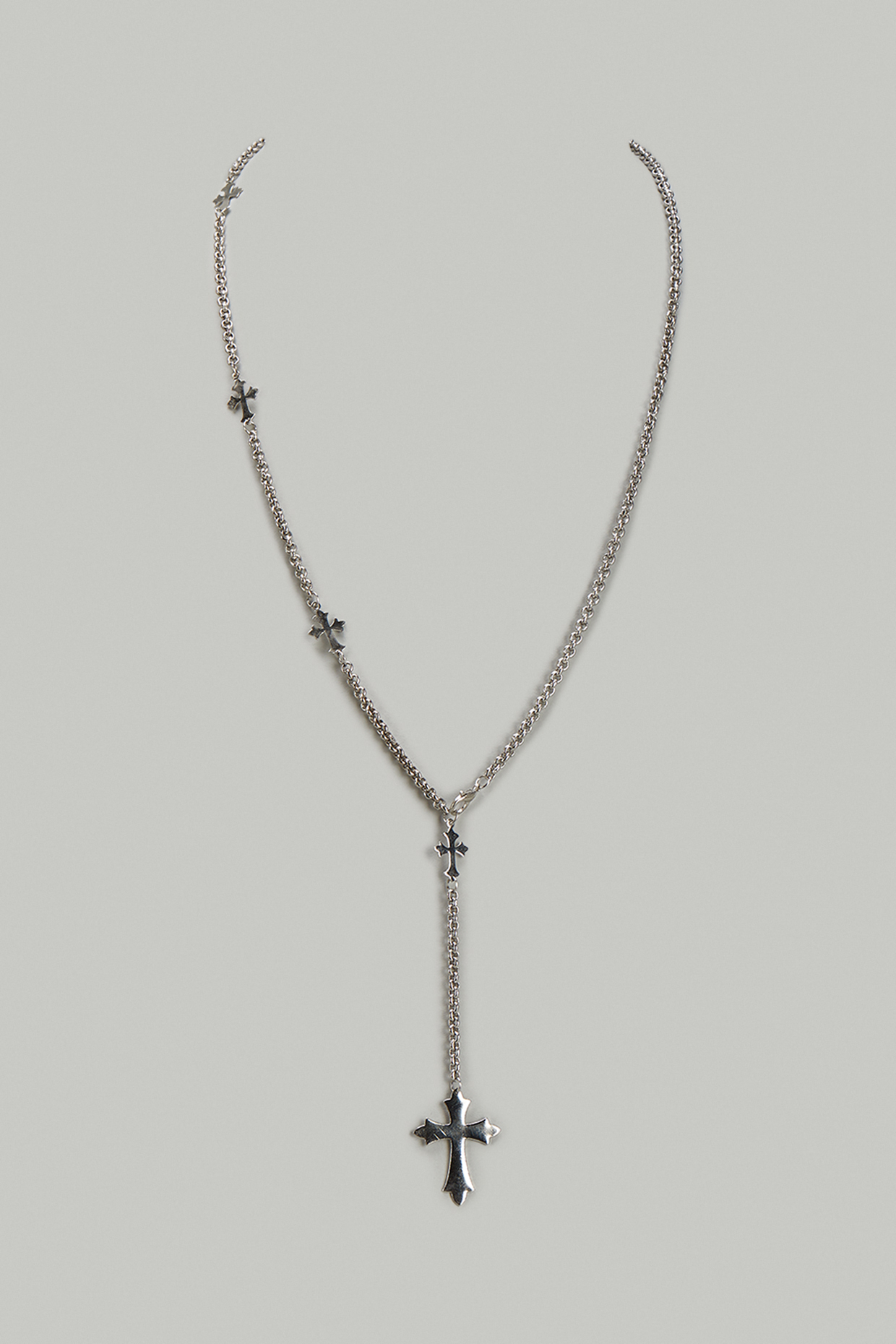 Silver Plated Cross Pendant Necklace by DASHIA