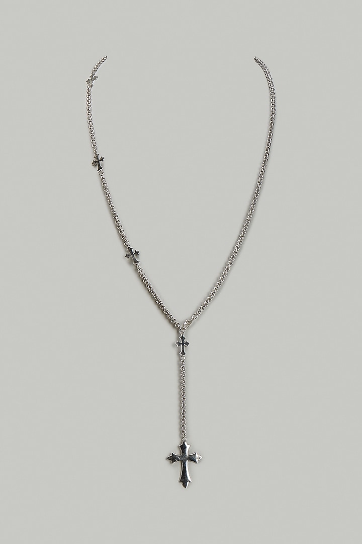 Silver Plated Cross Pendant Necklace by DASHIA