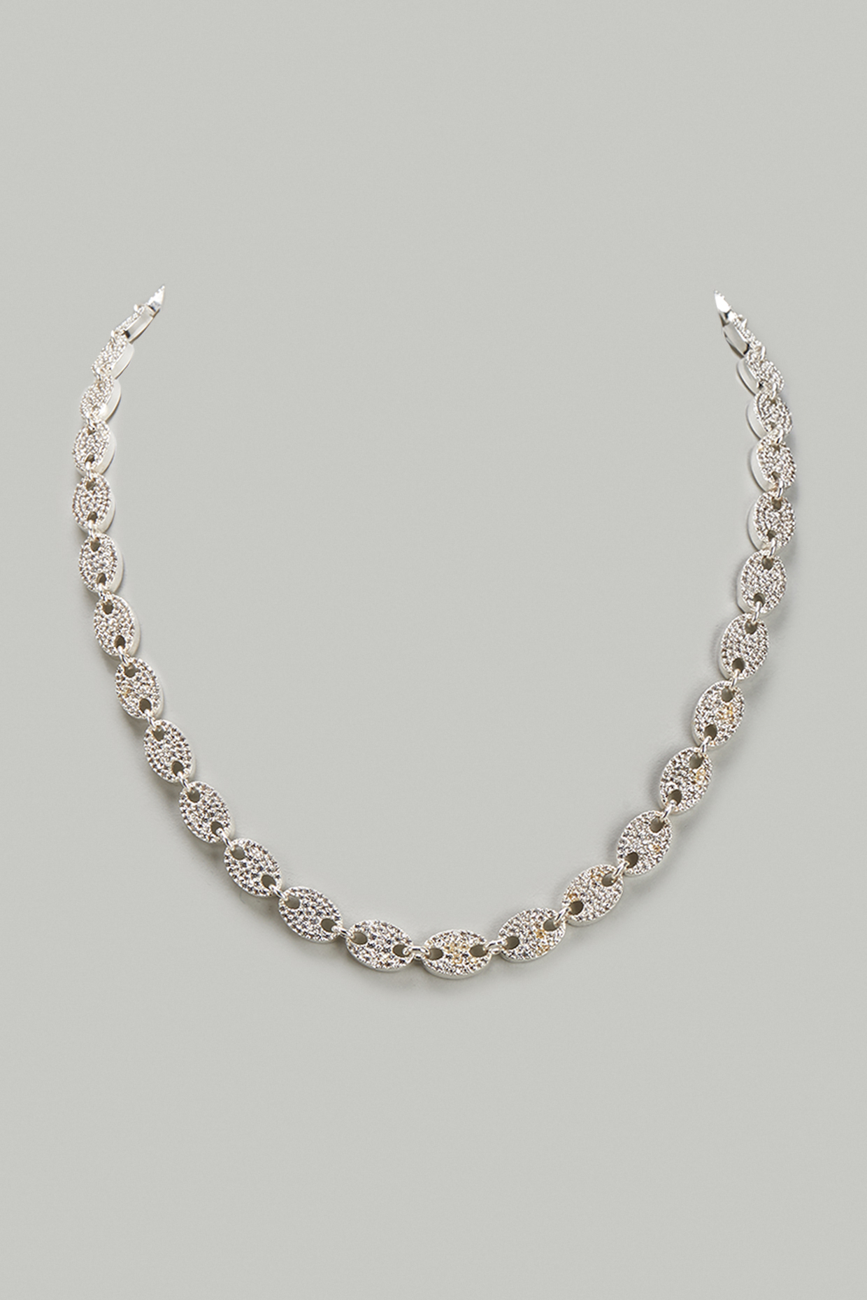 Silver Finish Miami Chain Necklace by DASHIA