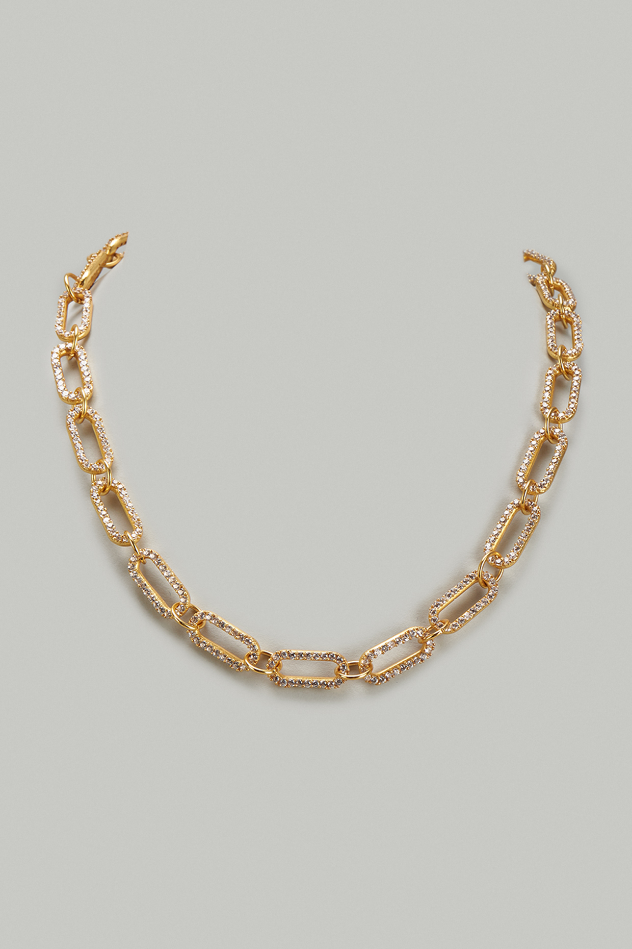 Gold Finish Link Chain Necklace by DASHIA