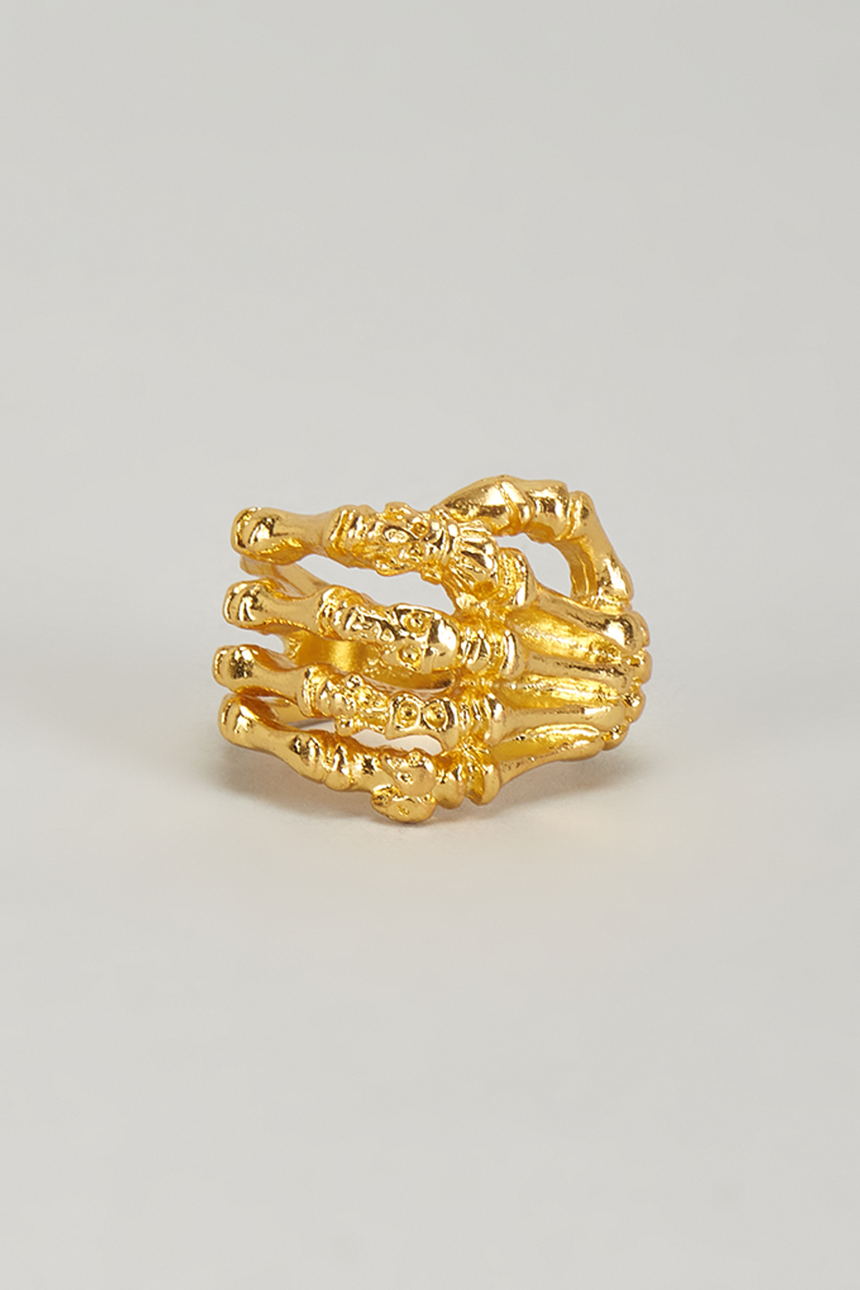 Gold Finish Skeleton Ring by DASHIA