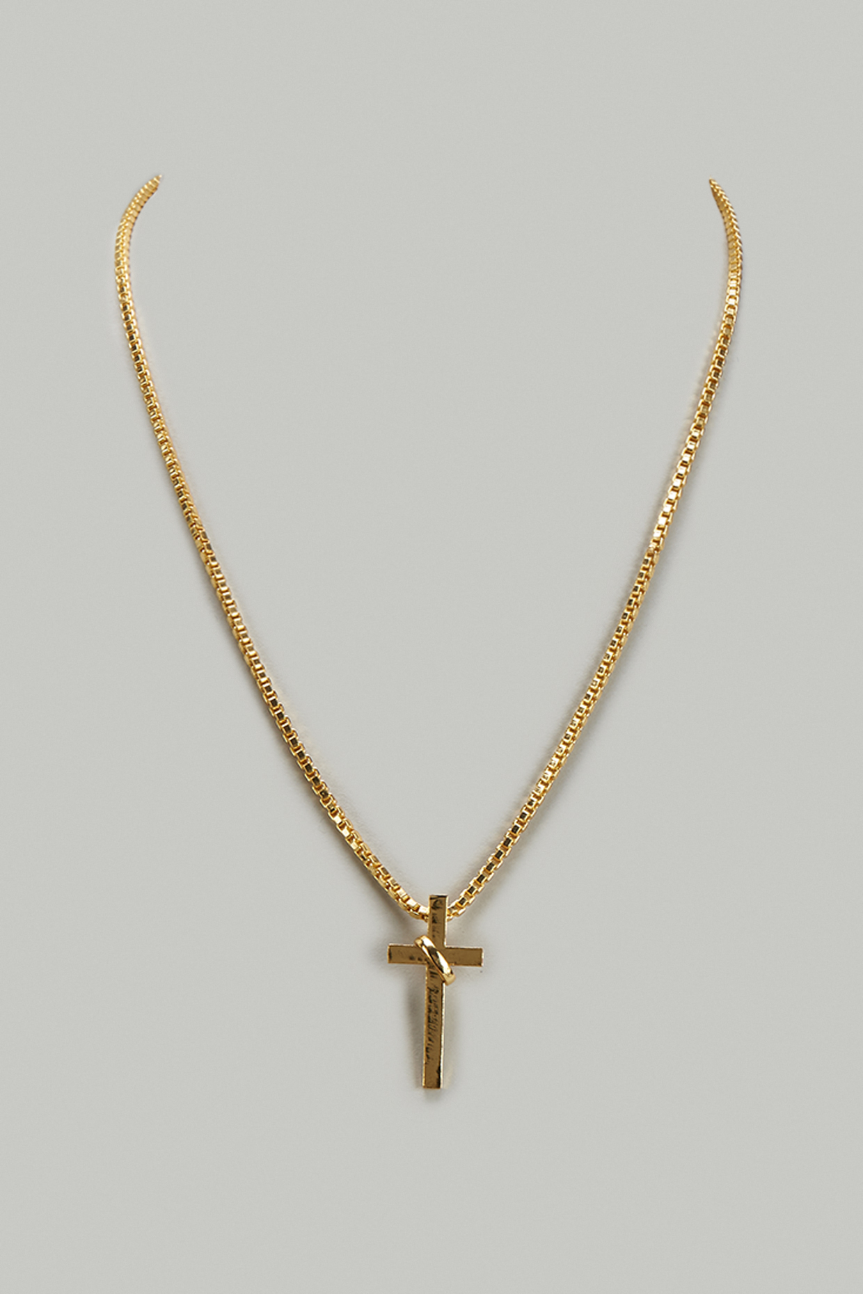Gold Plated Cross Pendant Necklace by DASHIA
