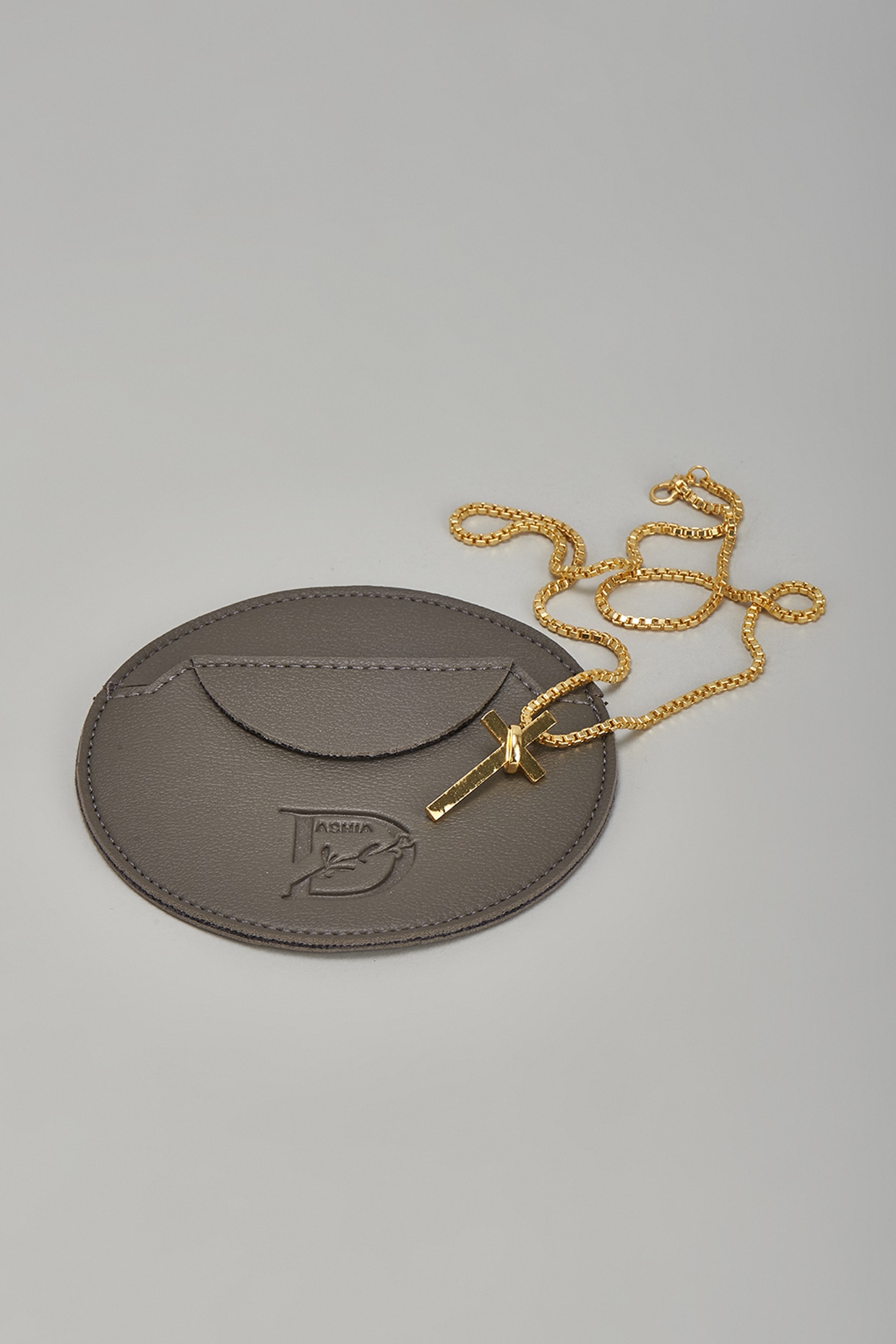 Beveled Cross Necklace - Gold-Filled Pendant on 24