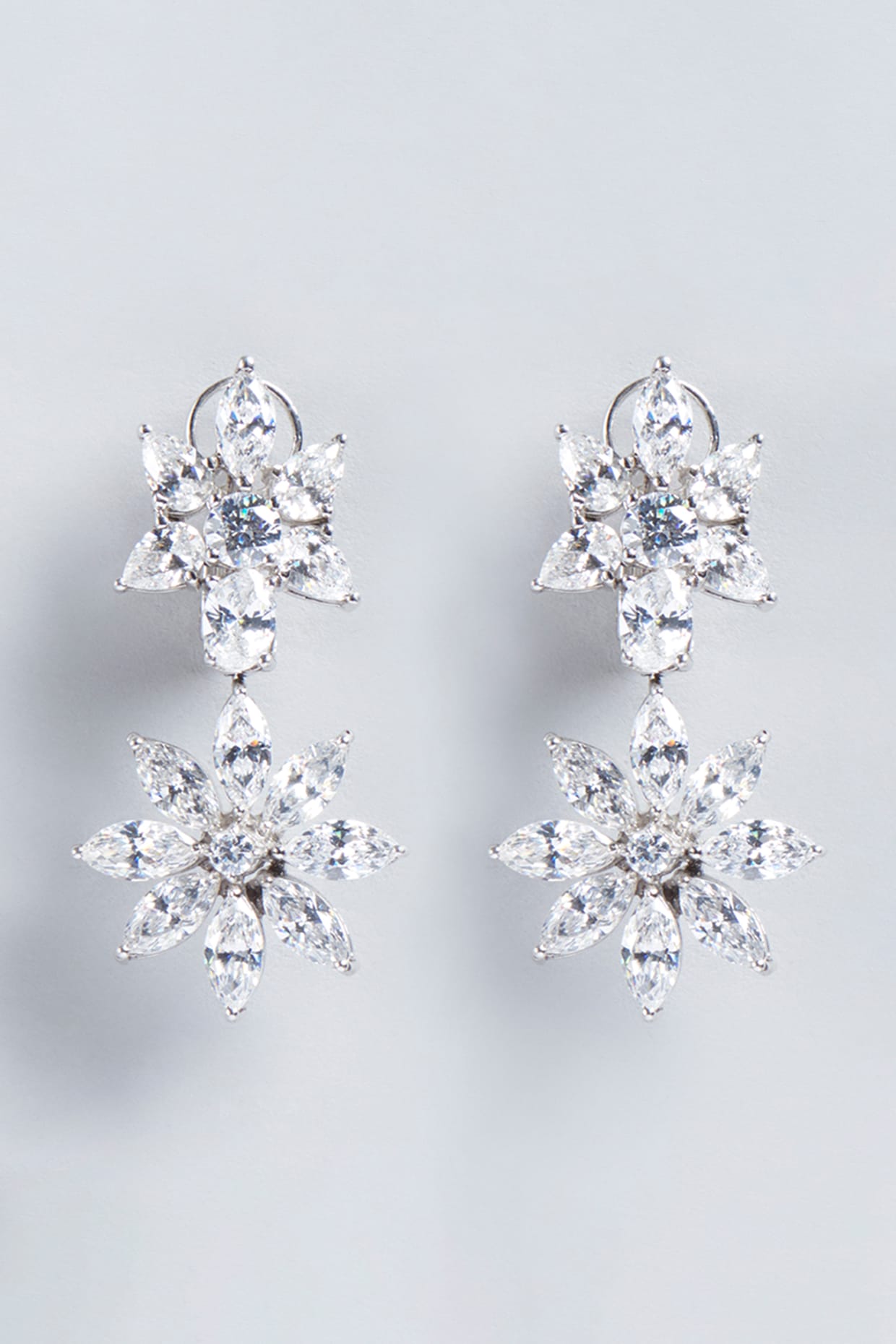 Dusty Blue Wedding Earrings, Stud Bridal Teardrop Crystal Earrings, Dusty  Blue Wedding Jewelry Swarovski CZ Zirconia Posts Dangle Earrings - Etsy