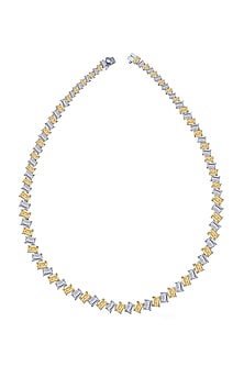 White Finish Solitaire Necklace In Sterling Silver by Diosa Paris Jewellery-POPULAR PRODUCTS AT STORE