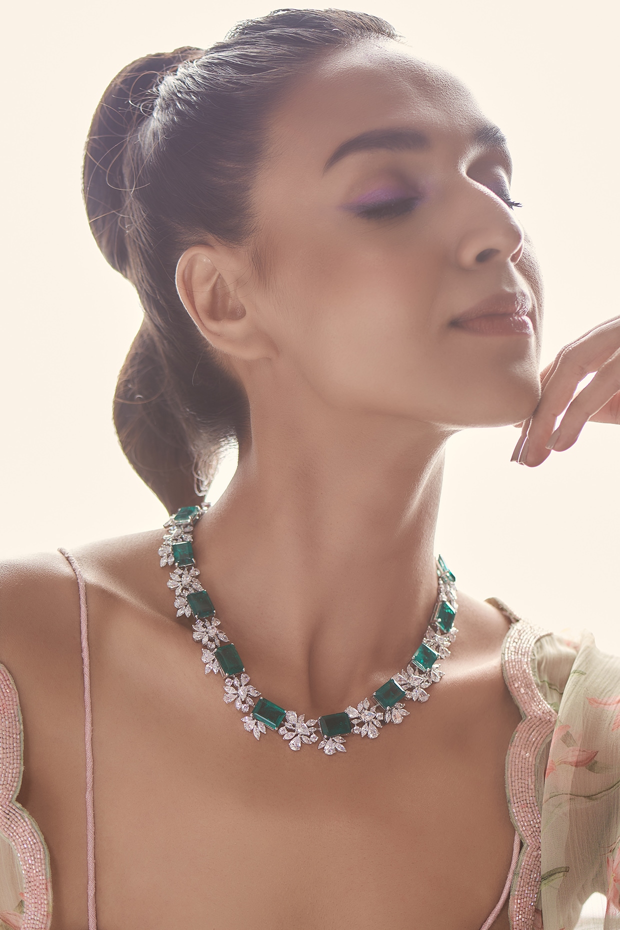 Genuine Emerald & Diamond Pendant | Harry Ritchie's