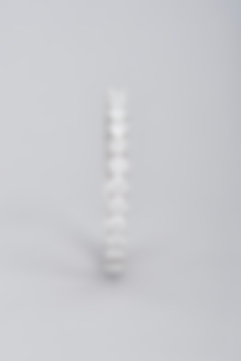 White Finish Swarovski Zirconia Bangle In Sterling Silver by Diosa Paris Jewellery at Pernia's Pop Up Shop