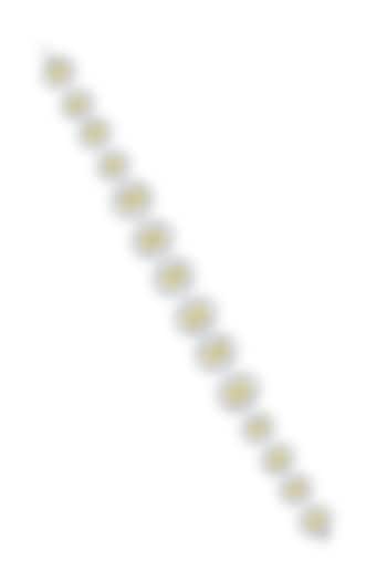 White FInish Yellow & White Swarovski Zirconia Cuff Bracelet In Sterling Silver by Diosa Paris Jewellery at Pernia's Pop Up Shop