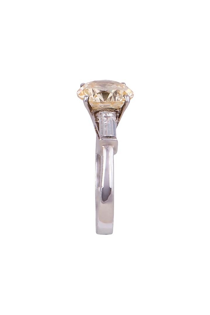 White Finish Swarovski Ring by Diosa Paris Jewellery at Pernia's Pop Up Shop