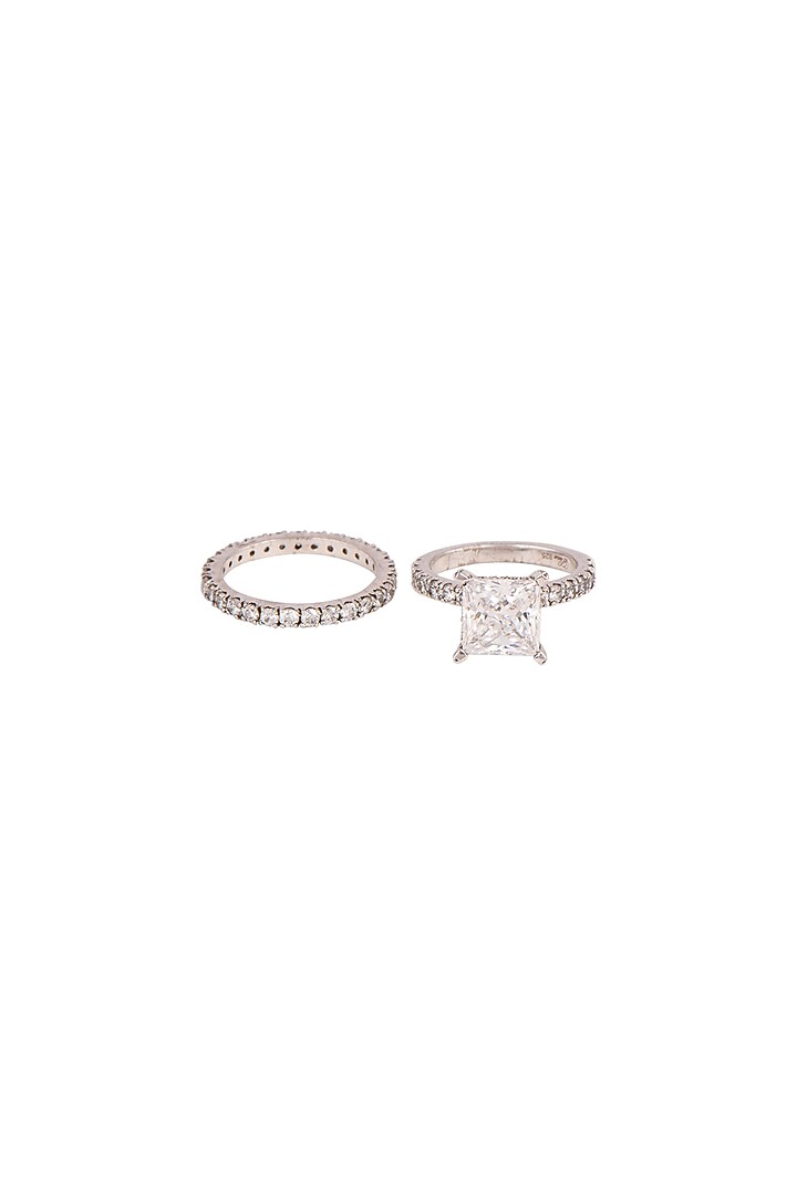 White Finish Swarovski Ring by Diosa Paris Jewellery at Pernia's Pop Up Shop