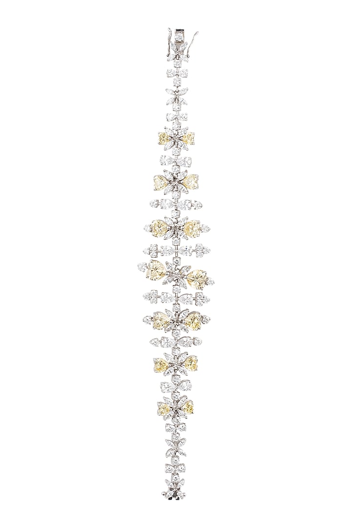White Finish Cuff Bracelet by Diosa Paris Jewellery at Pernia's Pop Up Shop