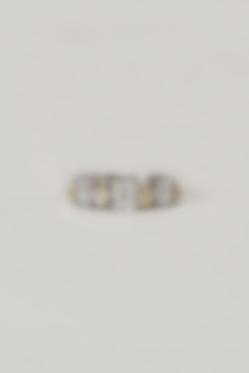 White Finish Swarovski Ring In Sterling Silver by Diosa Paris Jewellery at Pernia's Pop Up Shop