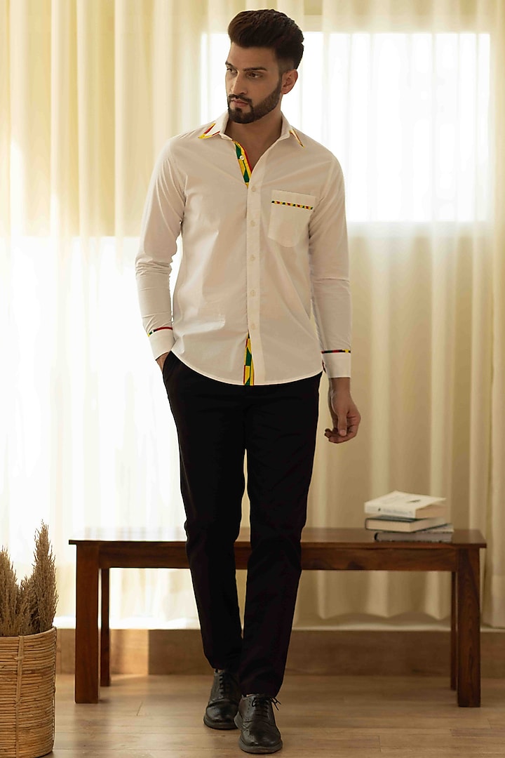 White Cotton Shirt by DAMERRANO