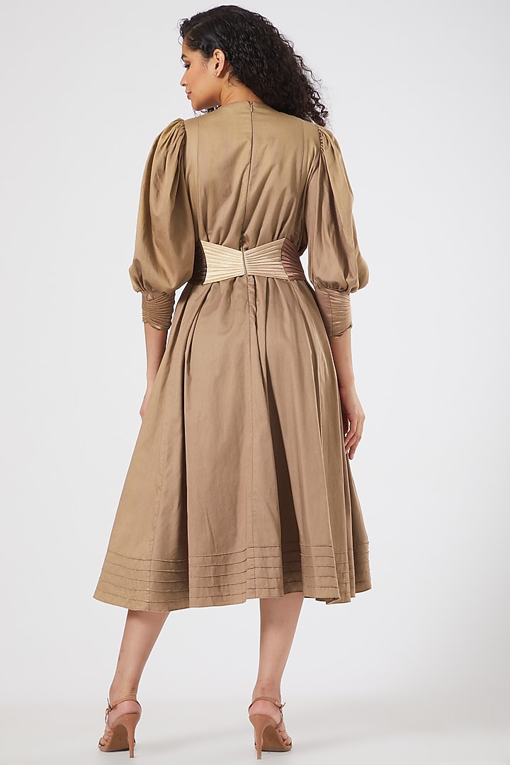 Nude A-Line Vacation Dress by Sameer Madan at Pernia's Pop Up Shop