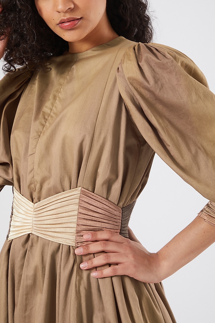 Nude A-Line Vacation Dress by Sameer Madan at Pernia's Pop Up Shop